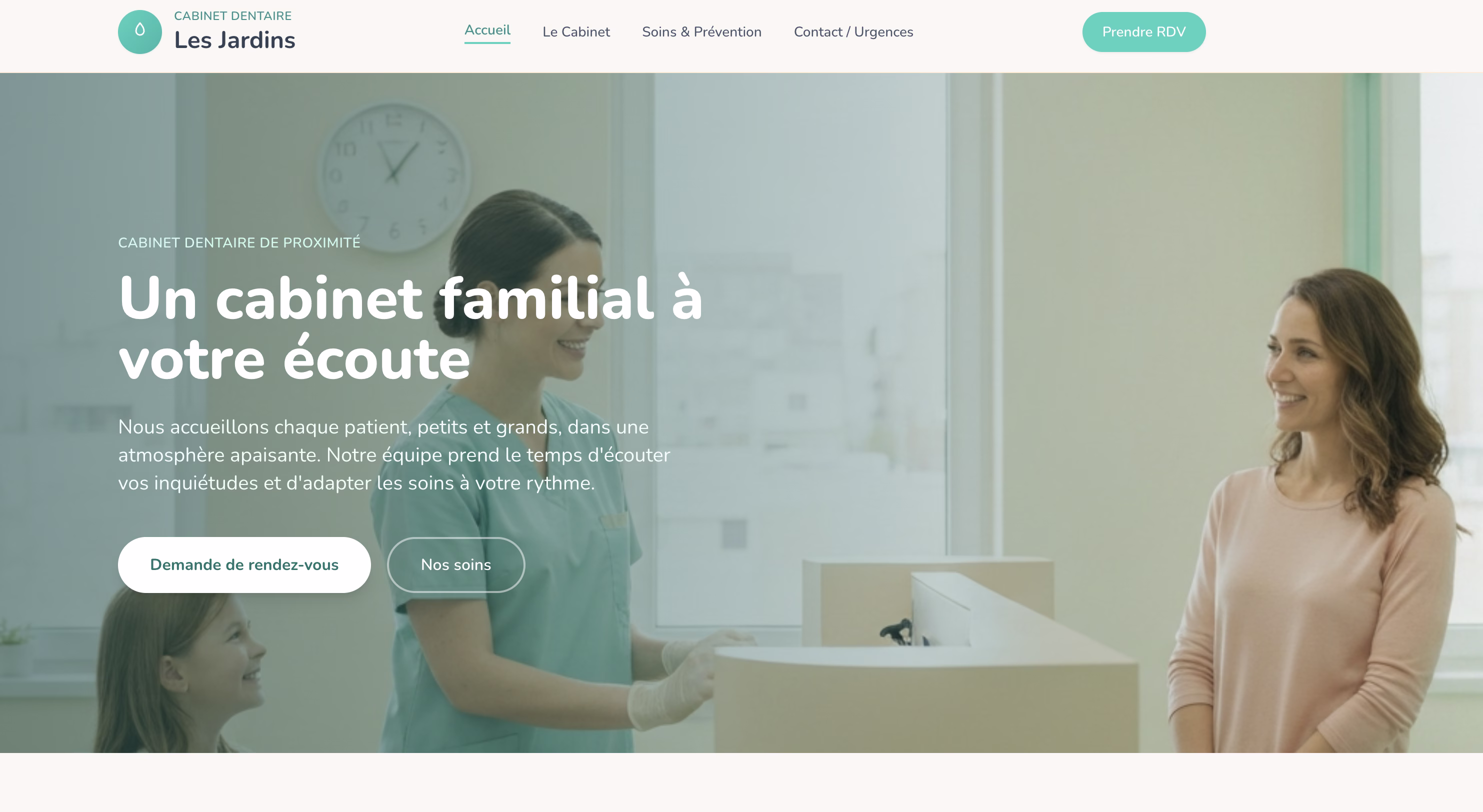 Site cabinet dentaire, modèle personnalisable