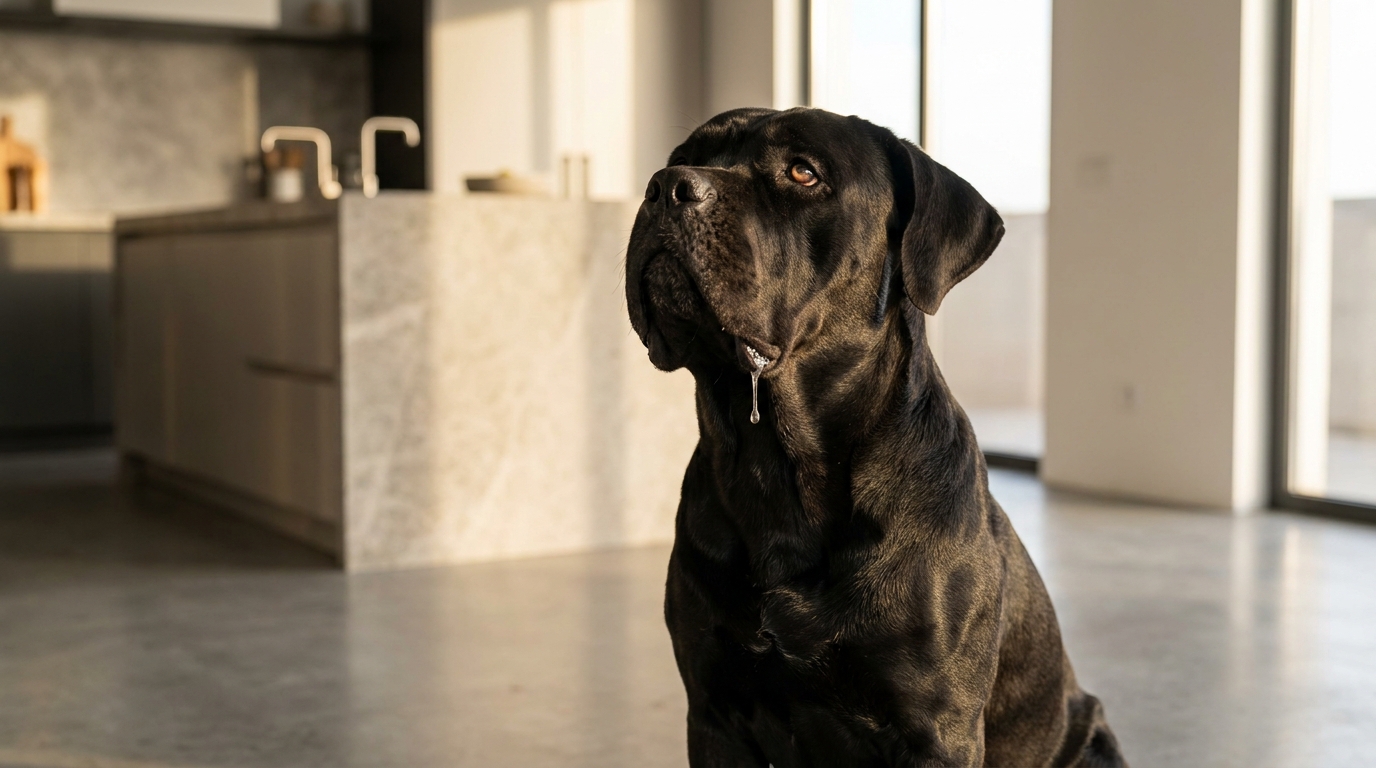 Tête et babines du Cane Corso molosse