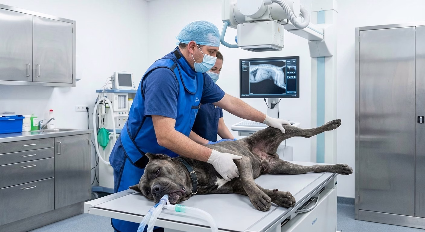 Radiographie dysplasie Cane Corso anesthésie obligatoire