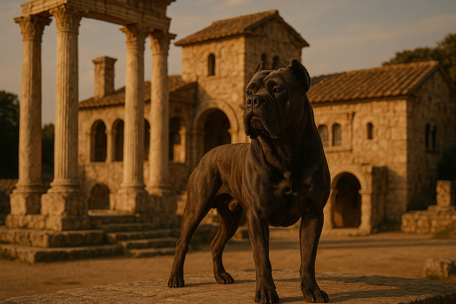 Cane Corso descendant du molosse romain