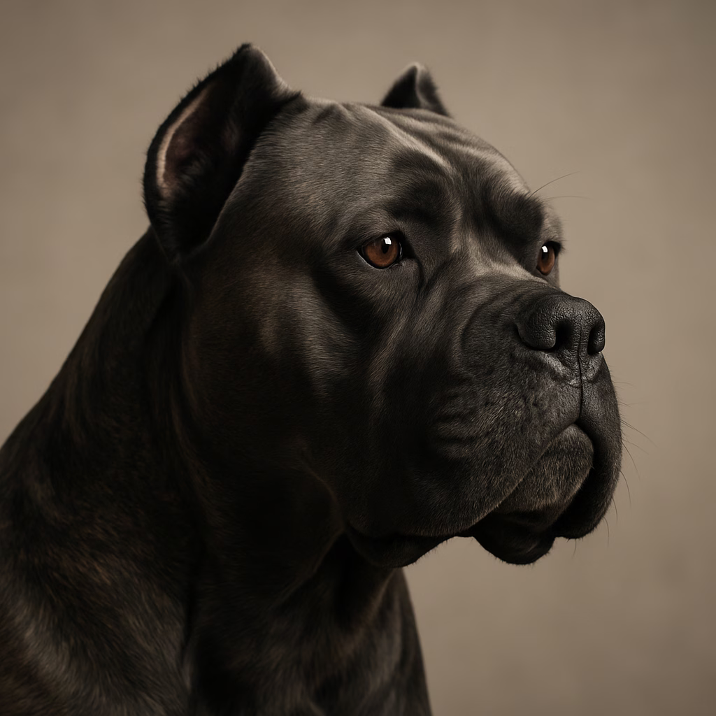 Tête molossoïde du Cane Corso