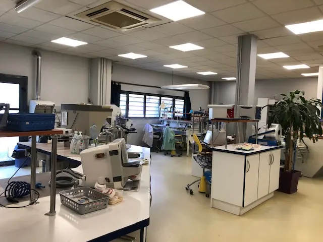 Zone de plâtre et d’empreintes du laboratoire