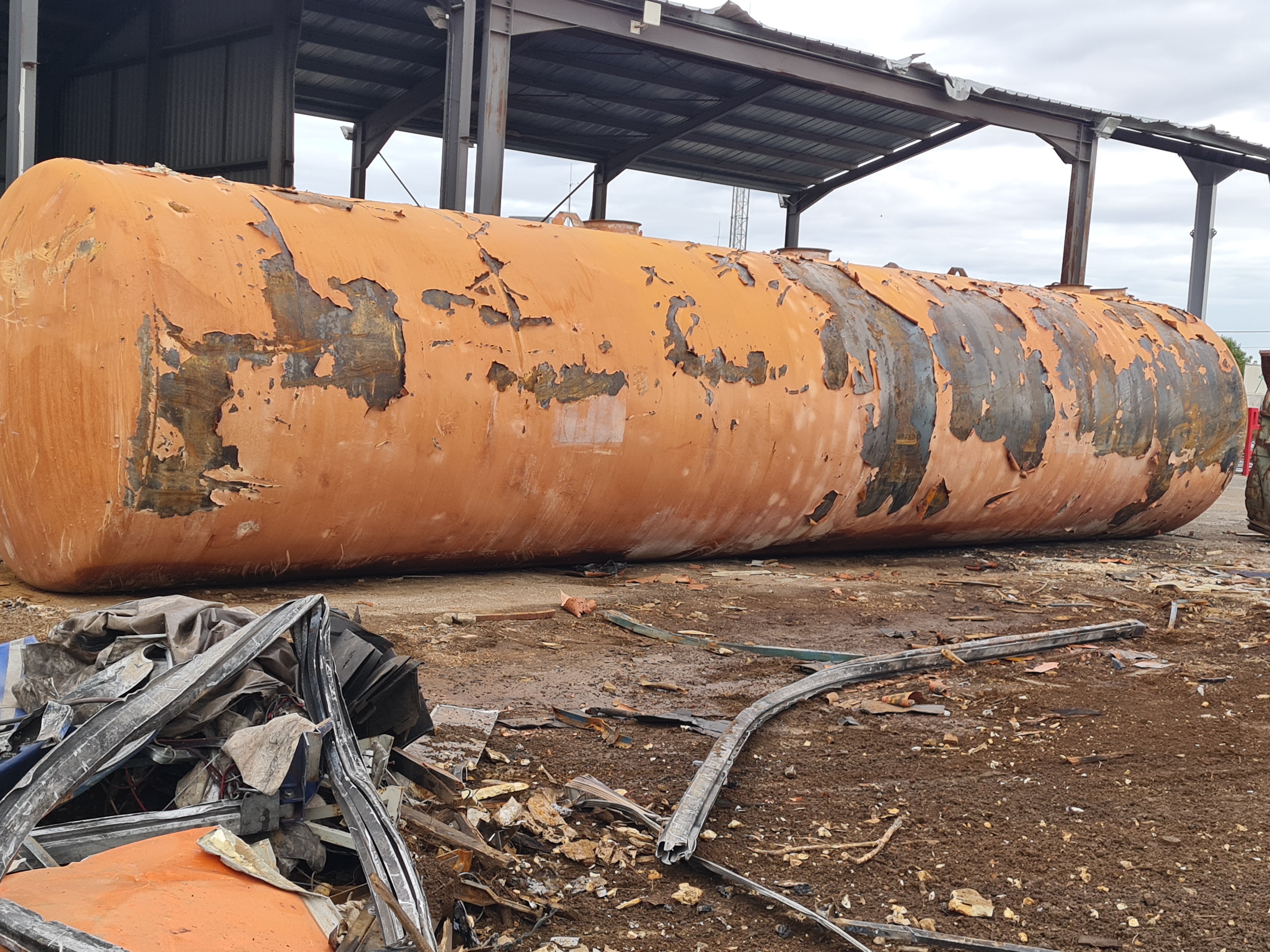 Découpe au chalumeau - Processus de découpe en cours